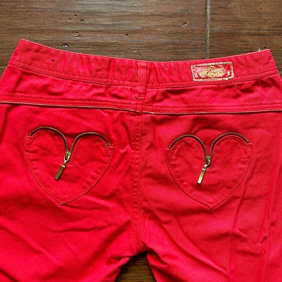 RARE SOHO BABE || RED HEART POCKET SLIM JEANS - Picture 4 of 9